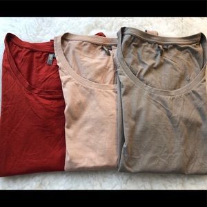 ASOS Deep Scoop Neck Cotton T-Shirts (3 colors)